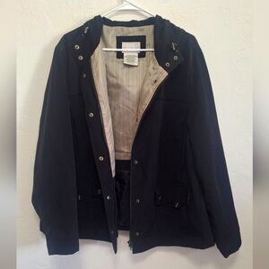 White Stag Full Zip Hooded Black Men's Coat Size 2X